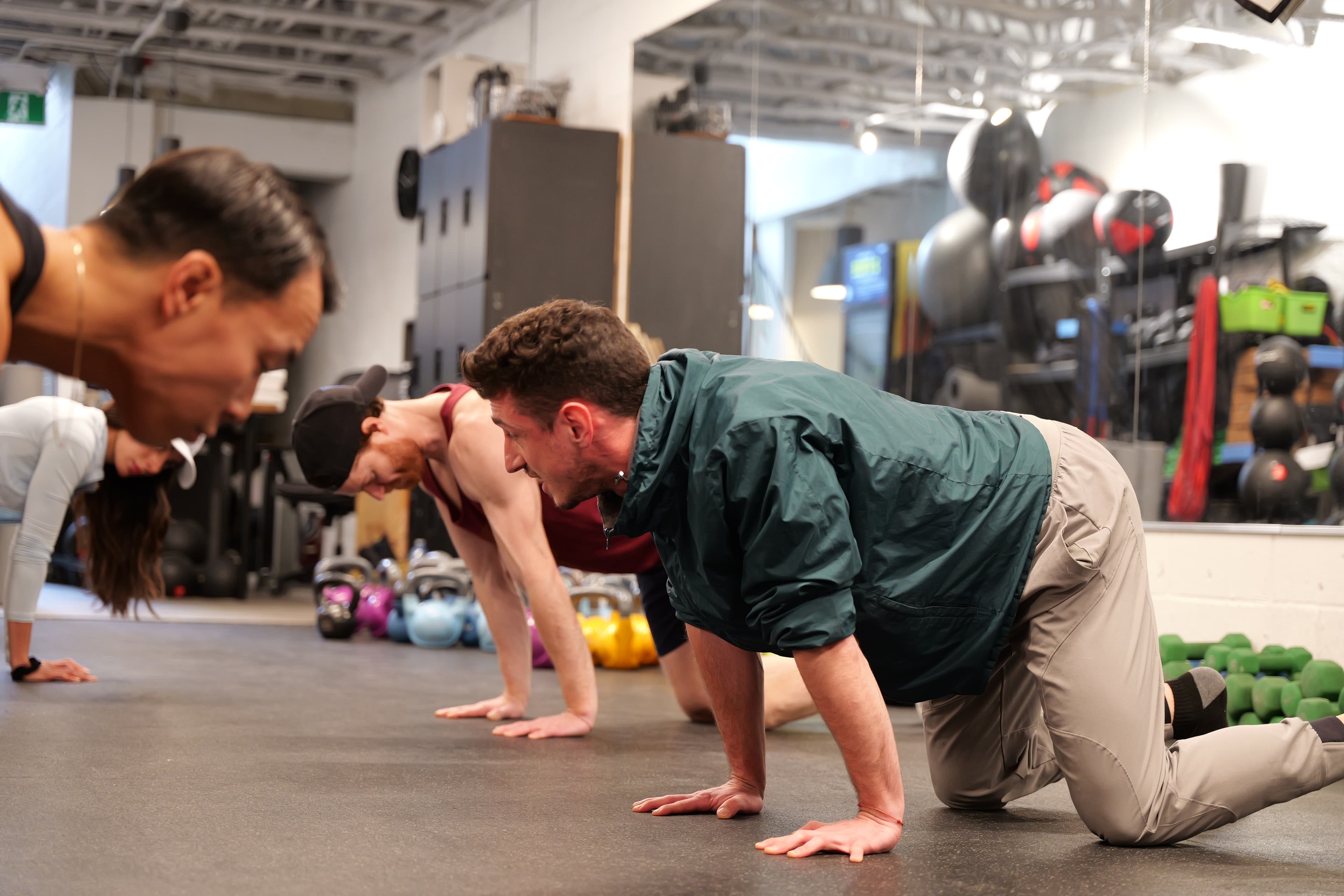 Workshop participants working together